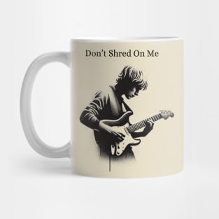 Don't Shred On Me Black Work Minimalist Dot Work Guitar Mug